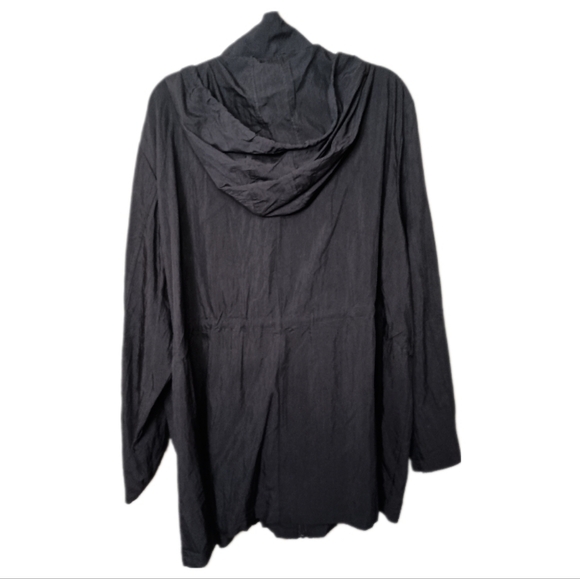 BloomChic Black Lightweight Hooded Jacket 22W-24W NWT - Picture 3 of 11